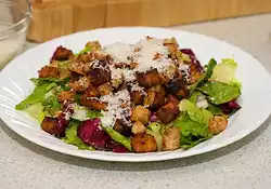 Caesar Salad with Roasted Tofu