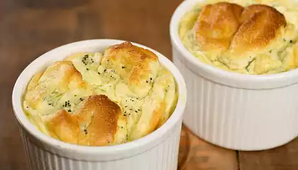 Broccoli Goat Cheese Soufflé