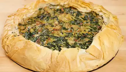 Phyllo Spinach, Sun-dried Tomato and Ricotta Cheese Tart