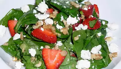 Baby Spinach and Strawberry Salad with Maple Dressing