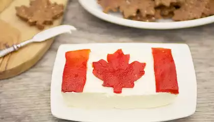 Canadian Flag Garlic Cheese Spread (Canada Day)