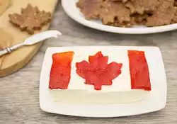 Canadian Flag Garlic Cheese Spread (Canada Day)
