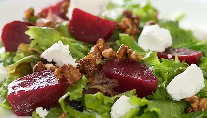 Roasted Beet Salad with Honey Roasted Walnuts