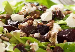 Balsamic-Honey Glazed Beets and Arugula Salad with Goat Cheese
