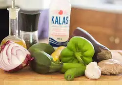 Pasta with Grilled Summer Vegetables