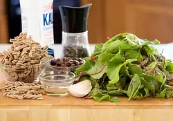 Pasta with Beet Greens and Raisins