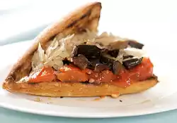 Grilled Portobello Sandwiches with Tomato Jam and Sauerkraut