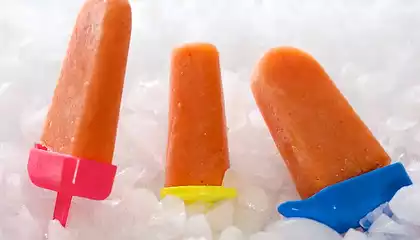 Peach Ginger Popsicles 