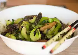 Bok Choy and Shitake Mushrooms