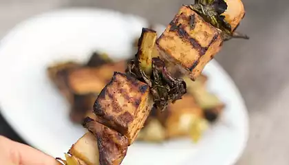 Grilled Tofu in a Soy, Ginger and Orange Marinade