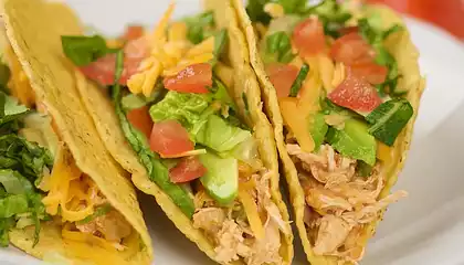 Quick Pulled Chicken Tacos