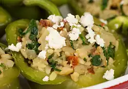 Greek Orzo Stuffed Peppers