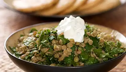 Curry Lentils and Kale