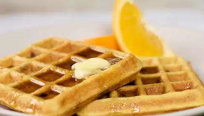 Snow Day Choco Chip Waffles