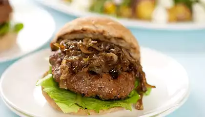 Beef Burgers with Caramelized Onions