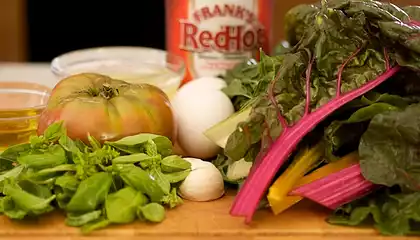 Swiss Chard and Heirloom Tomato Frittata