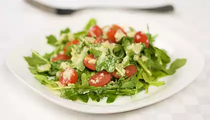 Arugula Salad With Lemon Parmesan Dressing