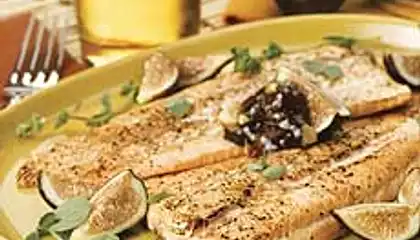 Wood-Grilled Trout with Mission Fig Compound Butter