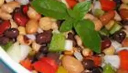 Favourite Three Bean Salad with Bacon