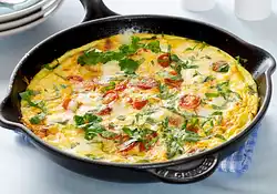 Chorizo, Cherry Tomato and Feta Frittata