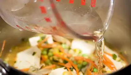 Asian Miso-Sesame Soba Stew with Tatsoi 