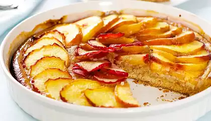 Peach and Almond Bread with Maple Glaze