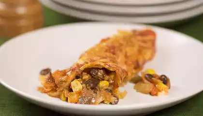 Black Bean Corn Enchiladas