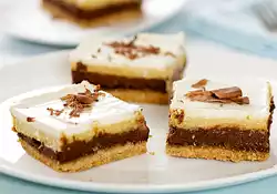 Chocolate Pumpkin Layered Cheesecake Bars 