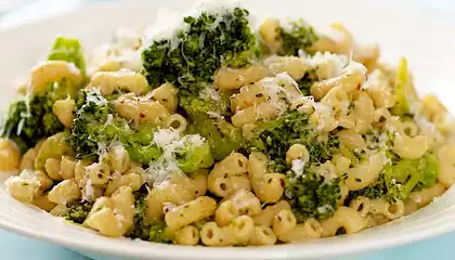 Broccoli and Macaroni with Lots of Garlic