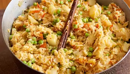 Exotic Spiced Pea Pilaf