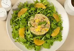 Arugula Salad Orange Couscous and Citrus Vinaigrette