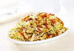 Cabbage Bacon Salad with Creamy Buttermilk Vinaigrette 