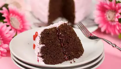 Fudgey Valentine Yogurt Cake