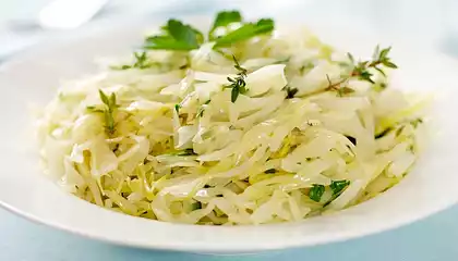 Braised Cabbage with Thyme and Parsley