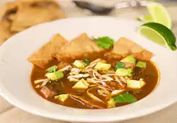 Sopa de Tortilla (Vegetarian Tortilla Soup)