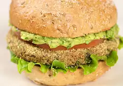 Bean Veggie Burgers with Mexican Spicy Guacamole