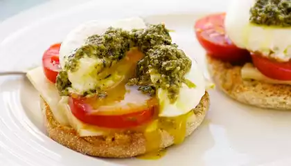 Poached Eggs Caprese For Two