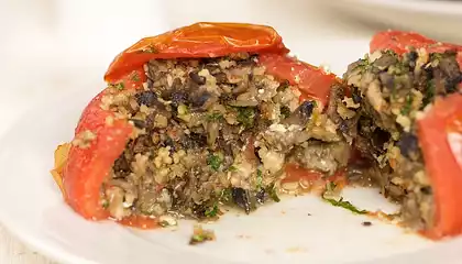 Mushroom Stuffed Tomatoes