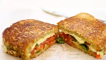 Caprese Grilled Cheese Sandwich with Jalapenos