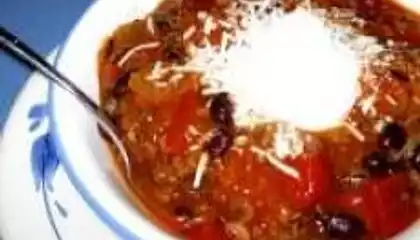 Crockpot Wild Rice Meatball&nbsp;Chili