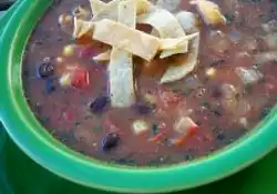 Crockpot Black Bean Tortilla Soup