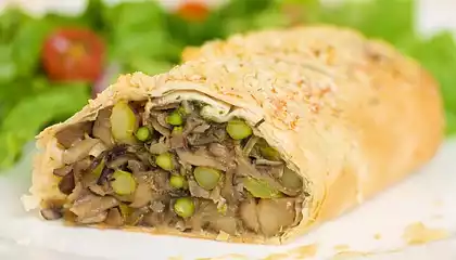 Asparagus and Mushroom Strudel