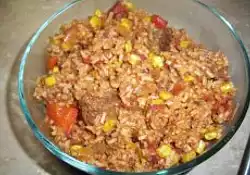 Crockpot Taco Steak and Rice