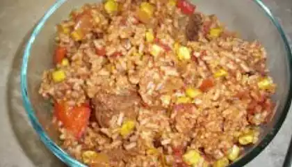 Crockpot Taco Steak and Rice