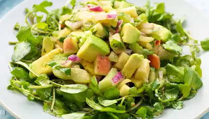 Avocado and Watercress Salad with Soy Dresssing