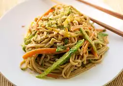 Udon Noodle Salad with Asian Peanut Sauce