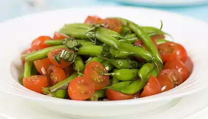 Green Bean and Tomato Salad with Basil Vinaigrette