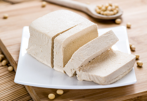Tofu block and slices