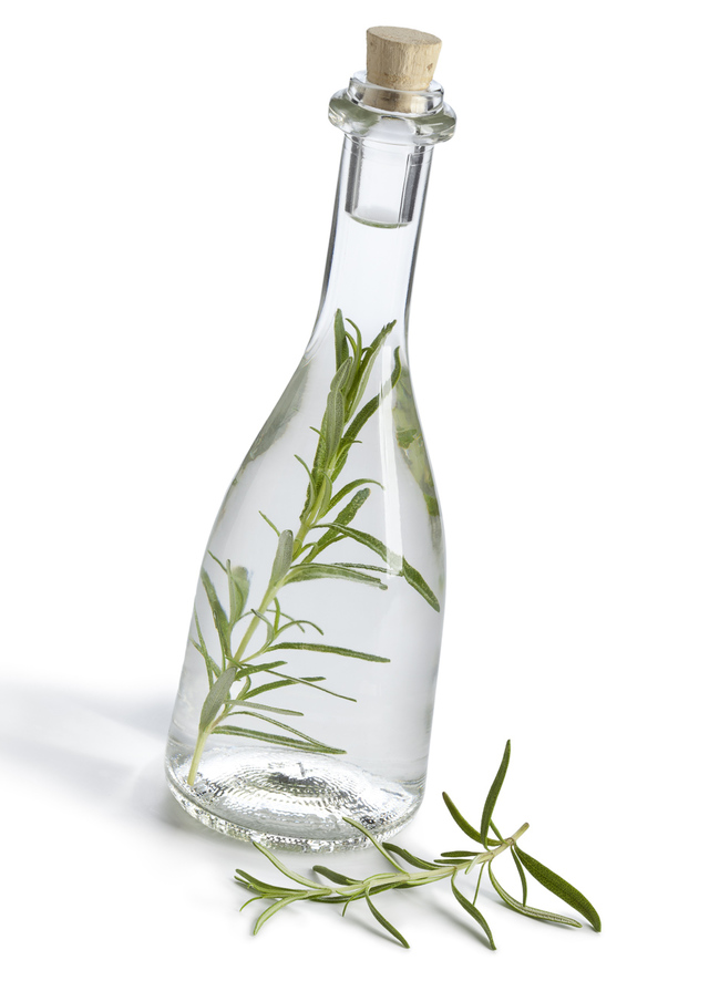 Tarragon vinegar in a corked bottle