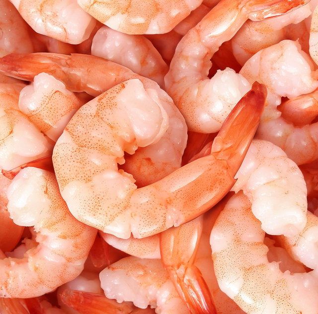 Cooked shrimp close-up